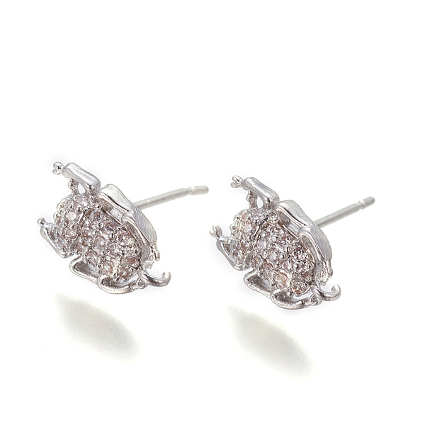 PandaHall Brass Cubic Zirconia Stud Earrings Finding, with Loop, Lead Free & Cadmium Free, Insect, Clear, Platinum, 11x7.5x3mm, Pin: 0.8mm...
PandaHall Brass Cubic Zirconia Stud Earrings Finding, with Loop, Lead Free & Cadmium Free, Insect, Clear, Platinum, 11x7.5x3mm, Pin: 0.8mm...