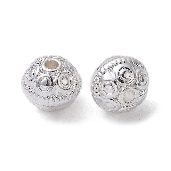 PandaHall Alloy Spacer Beads, Long-Lasting Plated, Round Shape with Flower, Silver, 8x7mm, Hole: 1.6mm Alloy Round
PandaHall Alloy Spacer Beads, Long-Lasting Plated, Round Shape with Flower, Silver, 8x7mm, Hole: 1.6mm Alloy Round