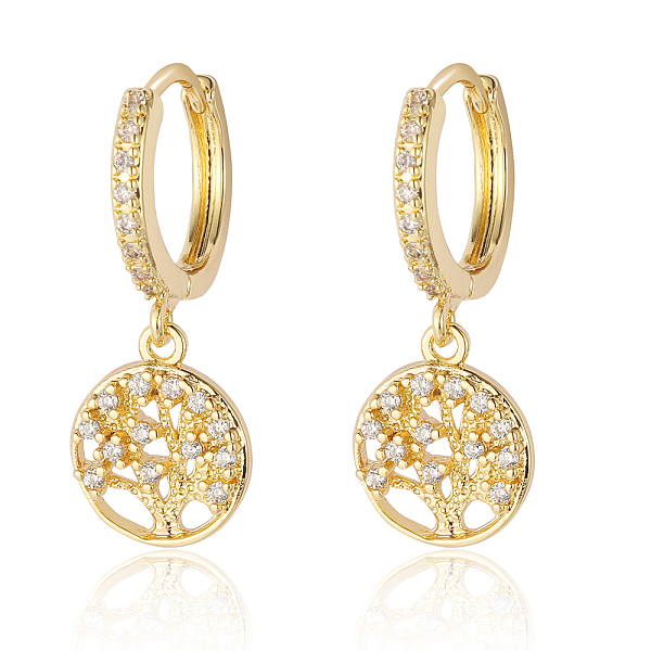 PandaHall Clear Cubic Zirconia Tree of Life Dangle Hoop Earrings, Brass Earrings, Real 18K Gold Plated, 26x10mm Cubic Zirconia Tree of Life
PandaHall Clear Cubic Zirconia Tree of Life Dangle Hoop Earrings, Brass Earrings, Real 18K Gold Plated, 26x10mm Cubic Zirconia Tree of Life