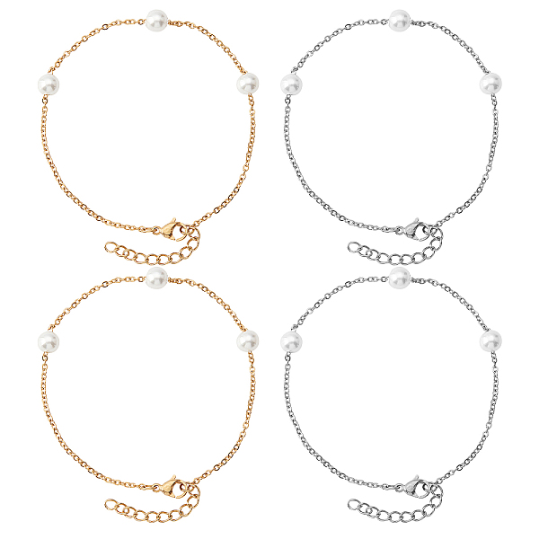 PandaHall Unicraftale 4Pcs 2 Colors Acrylic Pearl Beaded Bracelets Set for Girl Women, 304 Stainless Steel Bracelets, Mixed Color, 7-1/8...
PandaHall Unicraftale 4Pcs 2 Colors Acrylic Pearl Beaded Bracelets Set for Girl Women, 304 Stainless Steel Bracelets, Mixed Color, 7-1/8...