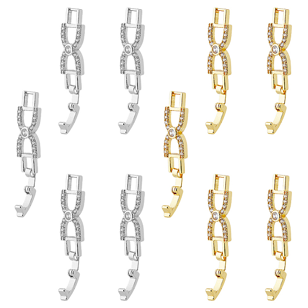 PandaHall DICOSMETIC 10Pcs 2 Colors Bowknot Rhinestone Foldover Extension Clasp Platinum Gold CZ Fold Over Clasp Watch Band Clasps Cubic..., Clear
PandaHall DICOSMETIC 10Pcs 2 Colors Bowknot Rhinestone Foldover Extension Clasp Platinum Gold CZ Fold Over Clasp Watch Band Clasps Cubic..., Clear