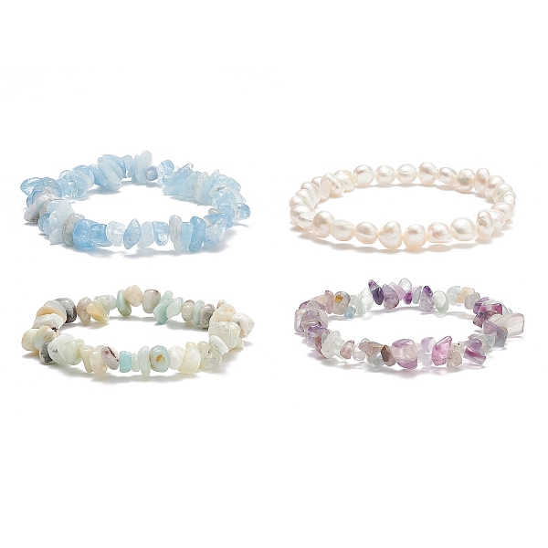 PandaHall 4Pcs 4 Style Natural Pearl & Mixed Gemstone Chips Beaded Stretch Bracelets Set, Adjustable Stackable Bracelets for Women, Inner..., Multicolor
PandaHall 4Pcs 4 Style Natural Pearl & Mixed Gemstone Chips Beaded Stretch Bracelets Set, Adjustable Stackable Bracelets for Women, Inner..., Multicolor