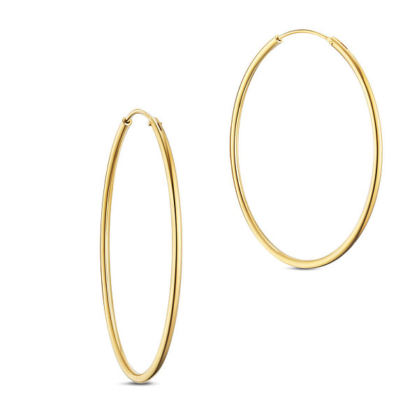 PandaHall SHEGRACE 925 Sterling Silver Hoop Earrings, Golden, 40mm Sterling Silver
PandaHall SHEGRACE 925 Sterling Silver Hoop Earrings, Golden, 40mm Sterling Silver