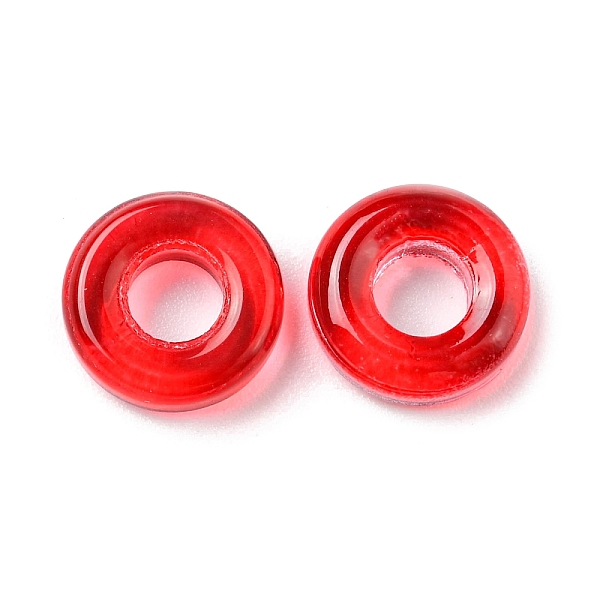 PandaHall Transparent Glass European Beads, Large Hole Beads, Donut, Red, 10x3mm, Hole: 3.0~4.3mm Glass Donut Red
PandaHall Transparent Glass European Beads, Large Hole Beads, Donut, Red, 10x3mm, Hole: 3.0~4.3mm Glass Donut Red