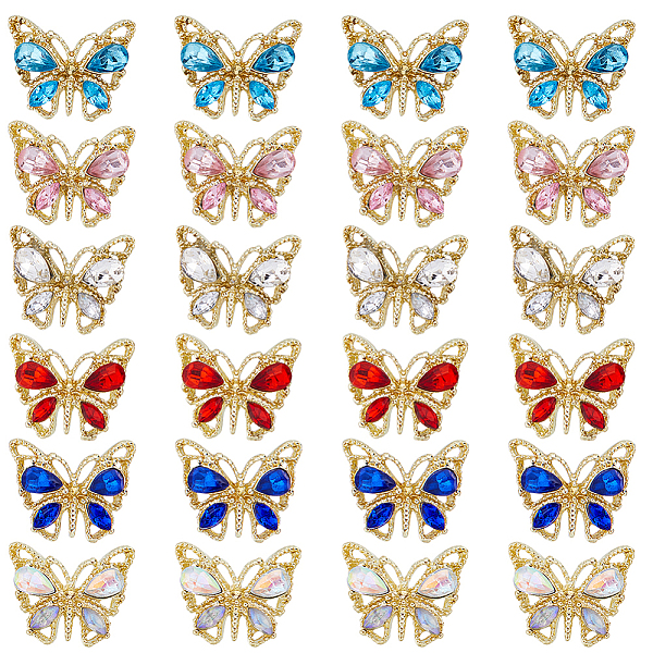 PandaHall SUNNYCLUE 30Pcs 6 Colors Alloy Rhinestone Cabochons, Nail Art Decoration Accessories, Light Gold, Butterfly, Mixed Color..., Multicolor
PandaHall SUNNYCLUE 30Pcs 6 Colors Alloy Rhinestone Cabochons, Nail Art Decoration Accessories, Light Gold, Butterfly, Mixed Color..., Multicolor