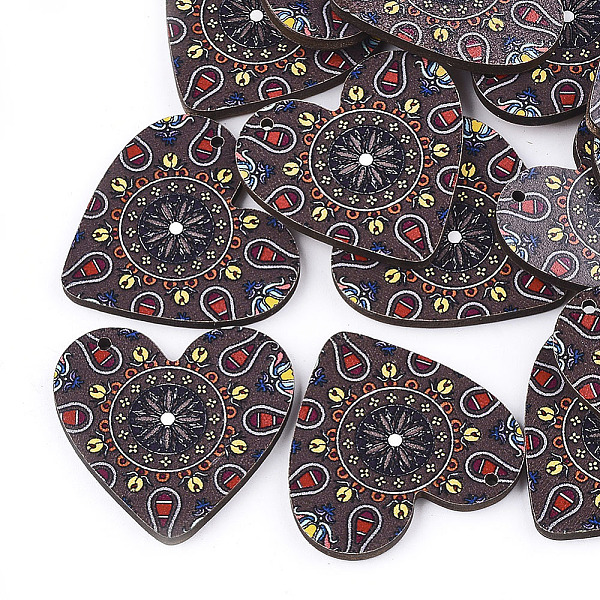 PandaHall Printed Basswood Pendants, Back Random Color, Heart, Coconut Brown, 33x34.5x3mm, Hole: 1.6mm Wood Heart Brown
PandaHall Printed Basswood Pendants, Back Random Color, Heart, Coconut Brown, 33x34.5x3mm, Hole: 1.6mm Wood Heart Brown