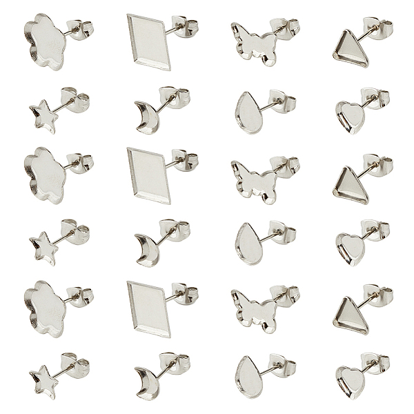 PandaHall DICOSMETIC 160Pcs 8 Style 304 Stainless Steel Stud Earring Settings, with 160Pcs Ear Nuts, Heart & Star & Butterfly & Moon &...
PandaHall DICOSMETIC 160Pcs 8 Style 304 Stainless Steel Stud Earring Settings, with 160Pcs Ear Nuts, Heart & Star & Butterfly & Moon &...