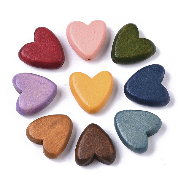 PandaHall Painted Natural Wood Beads, Heart, Mixed Color, 15.5x15.5x6mm, Hole: 1.5mm Schima Wood Heart Multicolor
PandaHall Painted Natural Wood Beads, Heart, Mixed Color, 15.5x15.5x6mm, Hole: 1.5mm Schima Wood Heart Multicolor