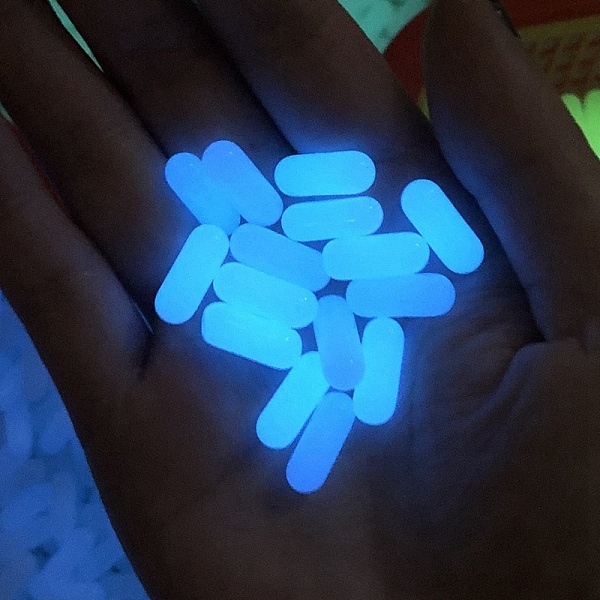 PandaHall Synthetic Luminous Stone Beads, Glow in the Dark, Capsule Shape, No Hole, Blue, 15x6mm Synthetic Gemstone Column Blue
PandaHall Synthetic Luminous Stone Beads, Glow in the Dark, Capsule Shape, No Hole, Blue, 15x6mm Synthetic Gemstone Column Blue
