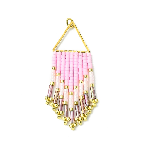 PandaHall Handmade MIYUKI Round Rocailles Seed Loom Pattern, Arrow Tassel Pendants, Pearl Pink, 55.5x19x2mm, Hole: 3mm Glass Others
PandaHall Handmade MIYUKI Round Rocailles Seed Loom Pattern, Arrow Tassel Pendants, Pearl Pink, 55.5x19x2mm, Hole: 3mm Glass Others