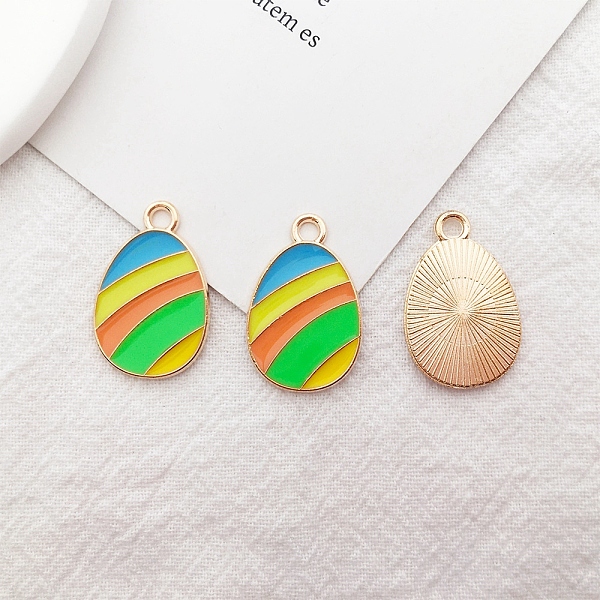 PandaHall Easter Themed Alloy Enamel Pendants, Egg Shape Charms, Golden, Lime, 22x14mm Alloy+Enamel Egg Green
PandaHall Easter Themed Alloy Enamel Pendants, Egg Shape Charms, Golden, Lime, 22x14mm Alloy+Enamel Egg Green