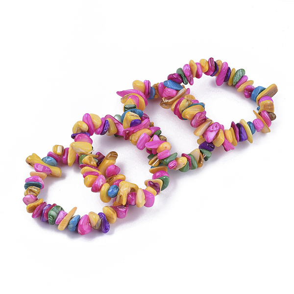 PandaHall Freshwater Shell Beaded Stretch Bracelets, Dyed, Chip, Colorful, 1-3/4 inch(4.5cm) Shell
PandaHall Freshwater Shell Beaded Stretch Bracelets, Dyed, Chip, Colorful, 1-3/4 inch(4.5cm) Shell