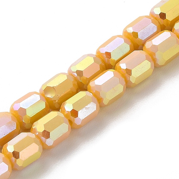 PandaHall Electroplate Glass Beads Strands, Opaque Solid Color, AB Color Plated, Faceted, Column, Gold, 6x7~7.5mm, Hole: 1mm, about...
PandaHall Electroplate Glass Beads Strands, Opaque Solid Color, AB Color Plated, Faceted, Column, Gold, 6x7~7.5mm, Hole: 1mm, about...