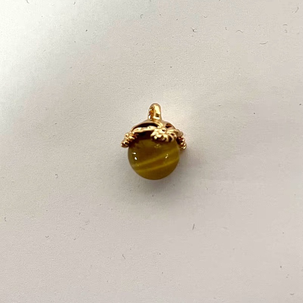 PandaHall Cat Eye Glass Charms, with Brass Finding, Round, Champagne Yellow, 14~15x12~13mm, Hole: 2mm Brass+Cat Eye Round
PandaHall Cat Eye Glass Charms, with Brass Finding, Round, Champagne Yellow, 14~15x12~13mm, Hole: 2mm Brass+Cat Eye Round
