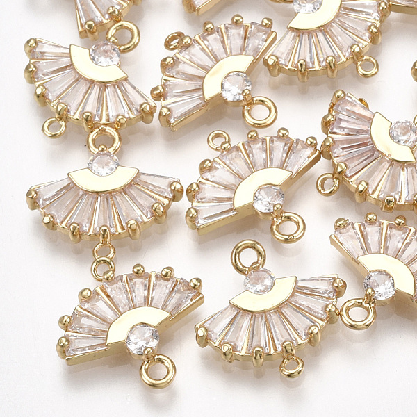 PandaHall Brass Cubic Zirconia Links, Fan, Clear, Real 18K Gold Plated, 14x14.5x2.5mm, Hole: 1mm Brass+Cubic Zirconia Fan Clear
PandaHall Brass Cubic Zirconia Links, Fan, Clear, Real 18K Gold Plated, 14x14.5x2.5mm, Hole: 1mm Brass+Cubic Zirconia Fan Clear