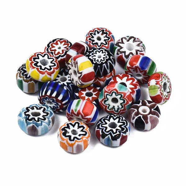 PandaHall Handmade Millefiori Lampwork Beads, Flat Round, Mixed Color, 11~13x5~6mm, Hole: 1~3mm Millefiori Lampwork Flat Round Multicolor
PandaHall Handmade Millefiori Lampwork Beads, Flat Round, Mixed Color, 11~13x5~6mm, Hole: 1~3mm Millefiori Lampwork Flat Round Multicolor