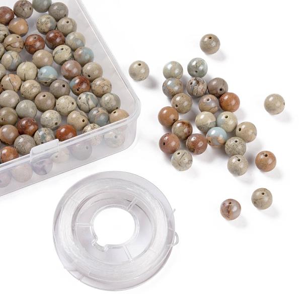 PandaHall 100Pcs 8mm Natural Aqua Terra Jasper Beads, with 10m Elastic Crystal Thread, for DIY Stretch Bracelets Making Kits, 8mm, Hole: 1mm...
PandaHall 100Pcs 8mm Natural Aqua Terra Jasper Beads, with 10m Elastic Crystal Thread, for DIY Stretch Bracelets Making Kits, 8mm, Hole: 1mm...