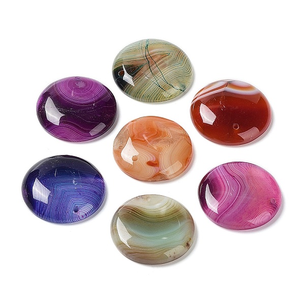 PandaHall Natural Banded Agate/Striped Agate Pendants, Dyed & Heated, Flat Round Charms, Mixed Color, 30x5~7mm, Hole: 1.4mm Banded Agate..., Multicolor
PandaHall Natural Banded Agate/Striped Agate Pendants, Dyed & Heated, Flat Round Charms, Mixed Color, 30x5~7mm, Hole: 1.4mm Banded Agate..., Multicolor