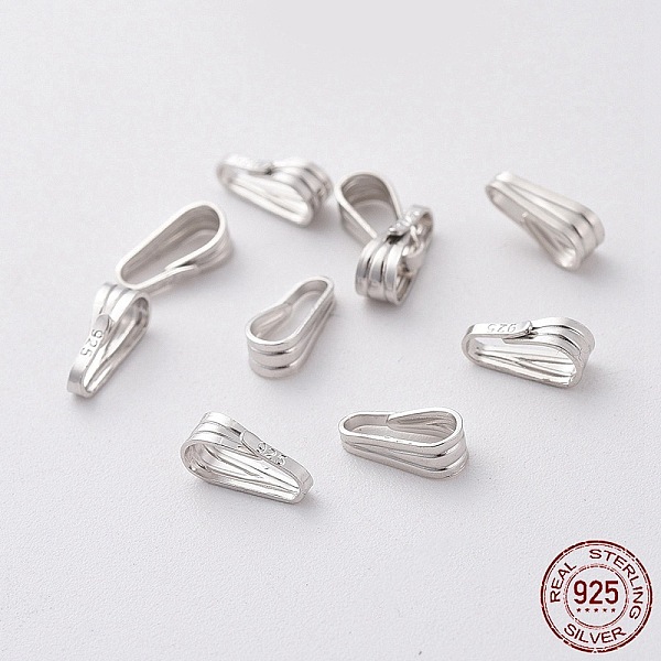 PandaHall Rhodium Plated 925 Sterling Silver Snap on Pendant Bails, Platinum, 7.5x3.5x3.3mm, Hole: 2x6mm Sterling Silver
PandaHall Rhodium Plated 925 Sterling Silver Snap on Pendant Bails, Platinum, 7.5x3.5x3.3mm, Hole: 2x6mm Sterling Silver