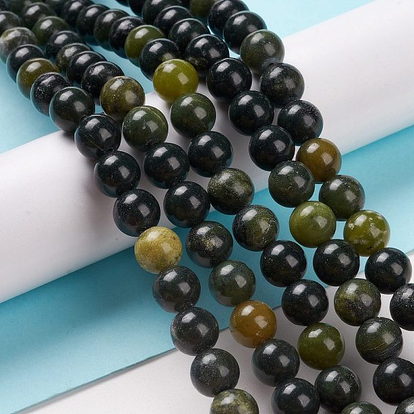 PandaHall Natural Xinyi Jade/Chinese Southern Jade Beads Strands, Round, 8~8.5mm, Hole: 0.7mm, about 47pcs/strand, 15.16 inch(38.5cm)...
PandaHall Natural Xinyi Jade/Chinese Southern Jade Beads Strands, Round, 8~8.5mm, Hole: 0.7mm, about 47pcs/strand, 15.16 inch(38.5cm)...