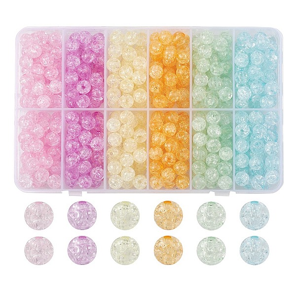 PandaHall 480Pcs 6 Colors Transparent Crackle Acrylic Beads, Round, Mixed Color, 8x7mm, Hole: 1.8~2mm, 80pcs/color Acrylic Round Multicolor
PandaHall 480Pcs 6 Colors Transparent Crackle Acrylic Beads, Round, Mixed Color, 8x7mm, Hole: 1.8~2mm, 80pcs/color Acrylic Round Multicolor