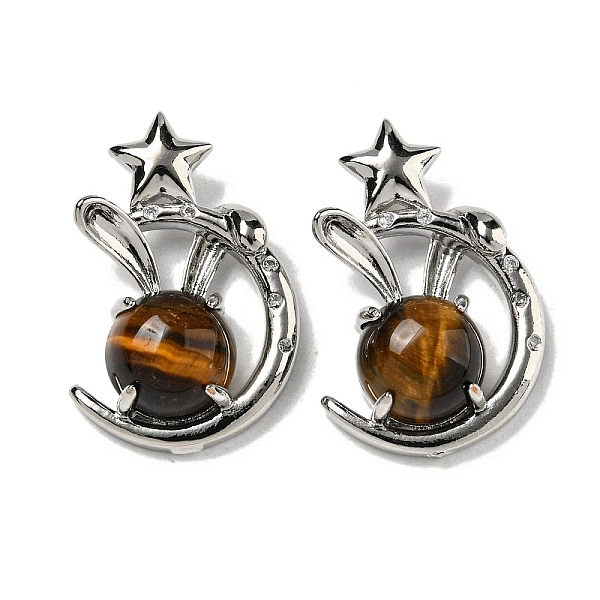 PandaHall Natural Tiger Eye Pendants, Rabbit Charms with Rack Plating Brass Moon & Star, Platinum, Cadmium Free & Lead Free, 27.5x18x9mm...
PandaHall Natural Tiger Eye Pendants, Rabbit Charms with Rack Plating Brass Moon & Star, Platinum, Cadmium Free & Lead Free, 27.5x18x9mm...