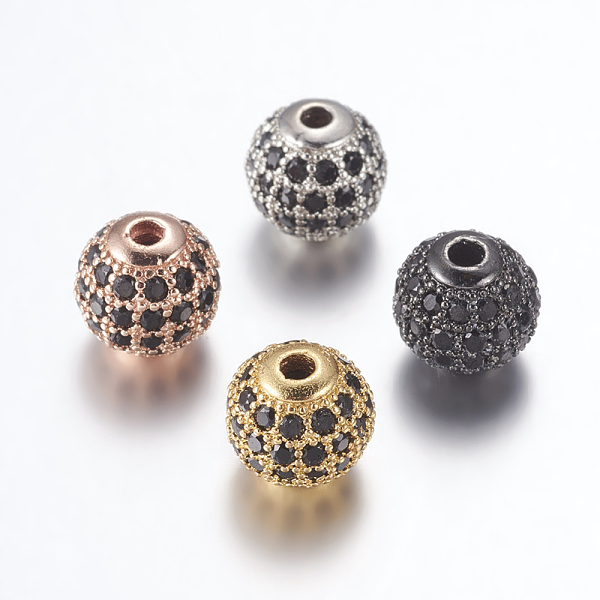 PandaHall Brass Micro Pave Cubic Zirconia Beads, Round, Black, 8mm, Hole: 1.5mm Brass+Cubic Zirconia Round Black
PandaHall Brass Micro Pave Cubic Zirconia Beads, Round, Black, 8mm, Hole: 1.5mm Brass+Cubic Zirconia Round Black