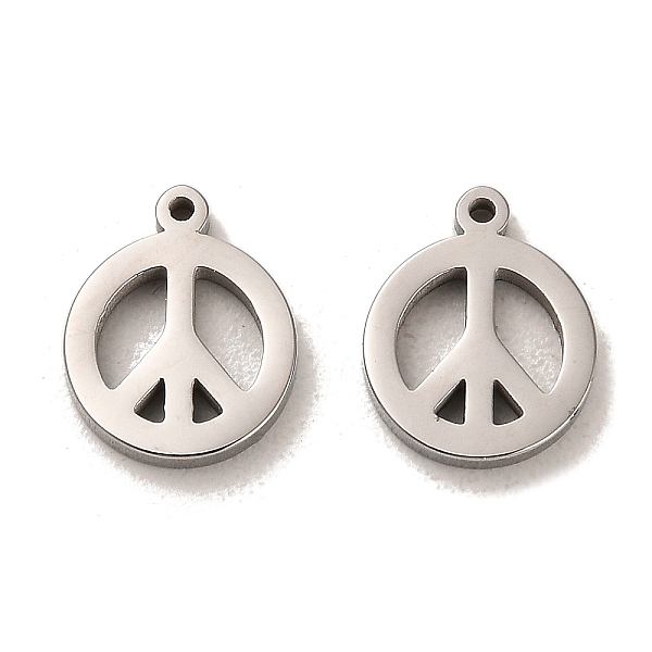 PandaHall 304 Stainless Steel Charms, Peace Sign Charms, Stainless Steel Color, 12.5x10x1.8mm, Hole: 1mm 304 Stainless Steel Others
PandaHall 304 Stainless Steel Charms, Peace Sign Charms, Stainless Steel Color, 12.5x10x1.8mm, Hole: 1mm 304 Stainless Steel Others