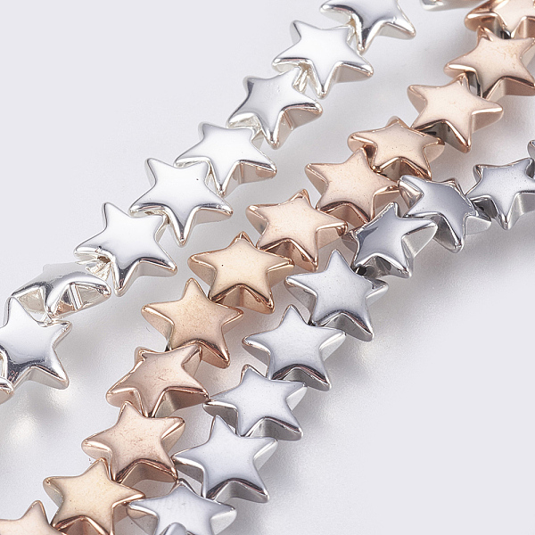 PandaHall Electroplated Non-magnetic Synthetic Hematite Bead Strand, Grade AA, Star, Long-Lasting Plated, Mixed Color, 8x8x3mm, Hole: 1mm...
PandaHall Electroplated Non-magnetic Synthetic Hematite Bead Strand, Grade AA, Star, Long-Lasting Plated, Mixed Color, 8x8x3mm, Hole: 1mm...