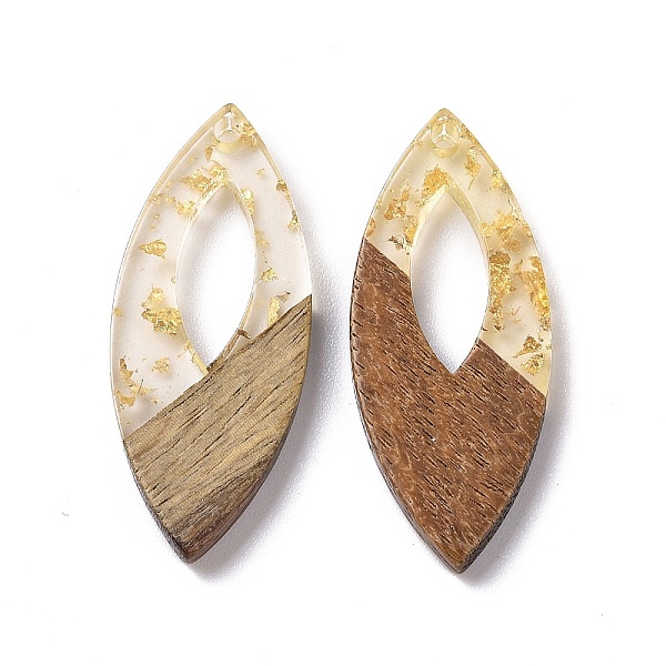PandaHall Transparent Resin & Walnut Wood Pendants, with Gold Foil, Horse Eye Charms, Clear, 38x15.5x3.5mm, Hole: 2mm Resin+Wood Horse Eye...
PandaHall Transparent Resin & Walnut Wood Pendants, with Gold Foil, Horse Eye Charms, Clear, 38x15.5x3.5mm, Hole: 2mm Resin+Wood Horse Eye...