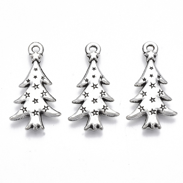 PandaHall Tibetan Style Alloy Pendants, Lead Free & Cadmium Free, Christmas Theme, Christmas Tree, Antique Silver, 26.5x14x2mm, Hole: 1.6mm...
PandaHall Tibetan Style Alloy Pendants, Lead Free & Cadmium Free, Christmas Theme, Christmas Tree, Antique Silver, 26.5x14x2mm, Hole: 1.6mm...