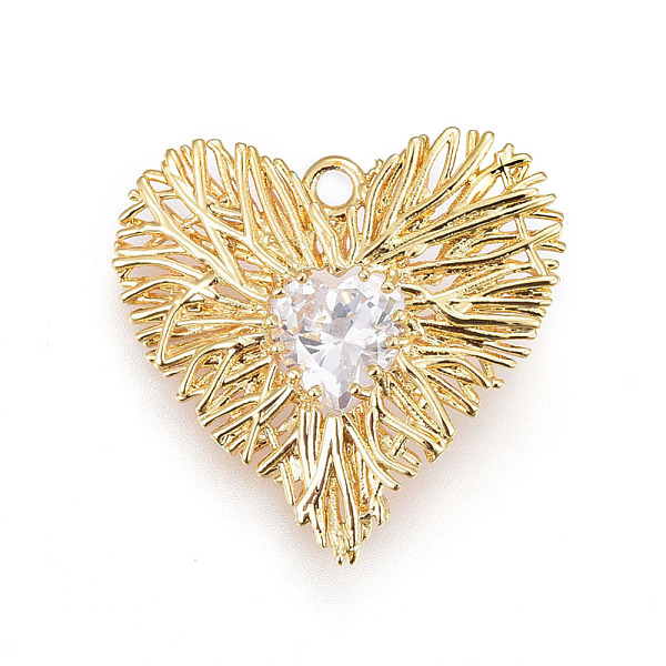 PandaHall Brass Pendant, with Cubic Zirconia, Heart, Clear, Golden, 19x20.5x4.5mm, Hole: 1.5mm Brass+Cubic Zirconia Heart Clear
PandaHall Brass Pendant, with Cubic Zirconia, Heart, Clear, Golden, 19x20.5x4.5mm, Hole: 1.5mm Brass+Cubic Zirconia Heart Clear
