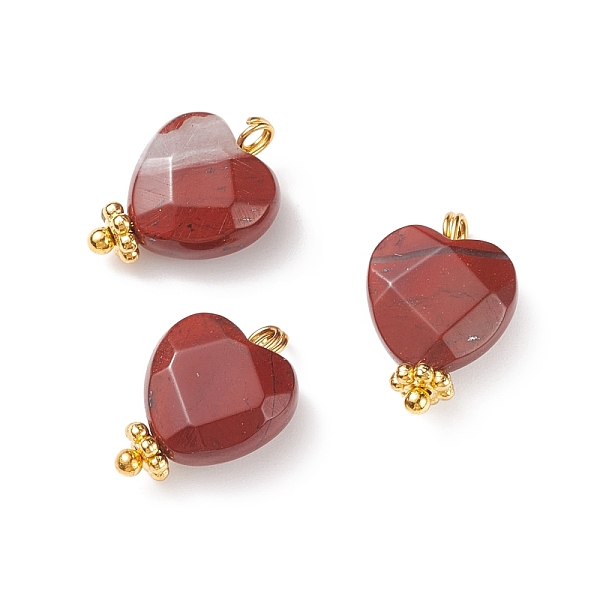 PandaHall Natural Red Rainbow Jasper Charms, with Golden Tone Brass Findings, Faceted Heart, 15x10x5mm, Hole: 1.6mm Rainbow Stone Heart
PandaHall Natural Red Rainbow Jasper Charms, with Golden Tone Brass Findings, Faceted Heart, 15x10x5mm, Hole: 1.6mm Rainbow Stone Heart