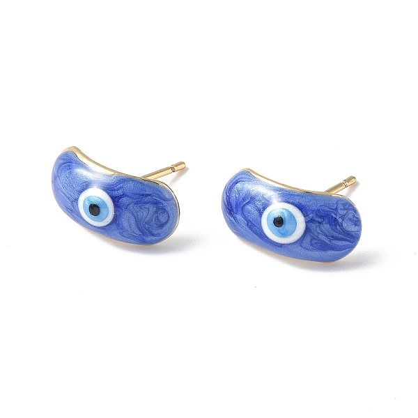 PandaHall Enamel Curved Oval with Evil Eye Stud Earrings, Real 18K Gold Plated Brass Jewelry for Women, Royal Blue, 7.5x15.5mm, Pin: 0.8mm...
PandaHall Enamel Curved Oval with Evil Eye Stud Earrings, Real 18K Gold Plated Brass Jewelry for Women, Royal Blue, 7.5x15.5mm, Pin: 0.8mm...