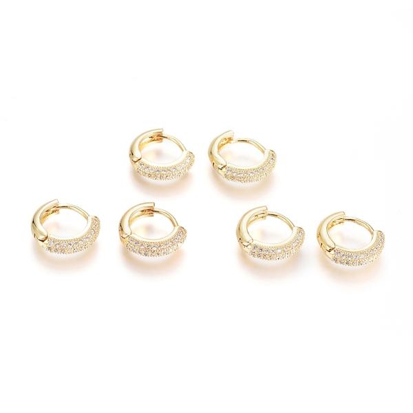 PandaHall Brass Micro Pave Clear Cubic Zirconia Huggie Hoop Earrings, Long-Lasting Plated, Ring, Real 18K Gold Plated, 13x3mm, Pin: 0.8mm...
PandaHall Brass Micro Pave Clear Cubic Zirconia Huggie Hoop Earrings, Long-Lasting Plated, Ring, Real 18K Gold Plated, 13x3mm, Pin: 0.8mm...