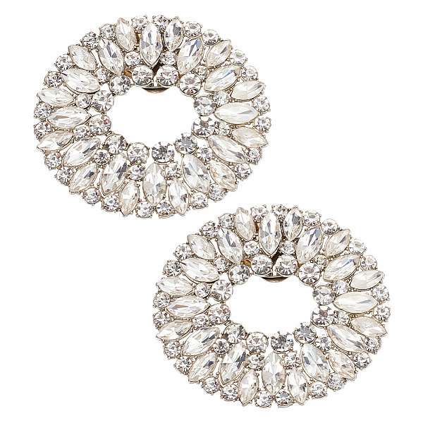 PandaHall Alloy Crystal Rhinestone Shoe Decoration, Detachable Shoe Buckle Clips, with Iron Findings, Oval, Crystal, 59x65x9mm, 1 pair/box..., Clear
PandaHall Alloy Crystal Rhinestone Shoe Decoration, Detachable Shoe Buckle Clips, with Iron Findings, Oval, Crystal, 59x65x9mm, 1 pair/box..., Clear