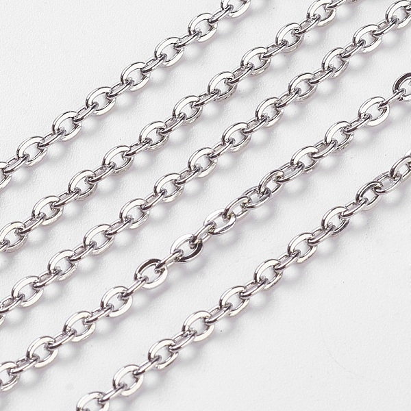 PandaHall Iron Cable Chains, Unwelded, with Spool, Flat Oval, Cadmium Free & Lead Free, Platinum, 3x2.2x0.6mm, about 328.08 Feet(100m)/roll...
PandaHall Iron Cable Chains, Unwelded, with Spool, Flat Oval, Cadmium Free & Lead Free, Platinum, 3x2.2x0.6mm, about 328.08 Feet(100m)/roll...