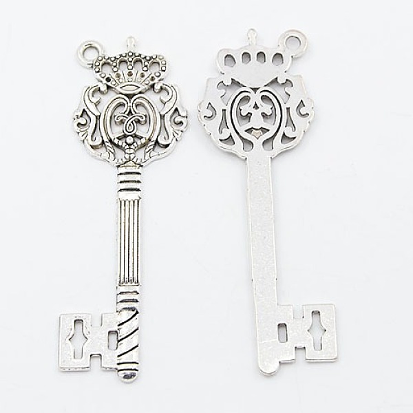 PandaHall Tibetan Style Zinc Alloy Key Big Pendants, Lead Free & Cadmium Free & Nickel Free, Antique Silver, 70x22.5x2mm, Hole: 3mm Alloy...
PandaHall Tibetan Style Zinc Alloy Key Big Pendants, Lead Free & Cadmium Free & Nickel Free, Antique Silver, 70x22.5x2mm, Hole: 3mm Alloy...