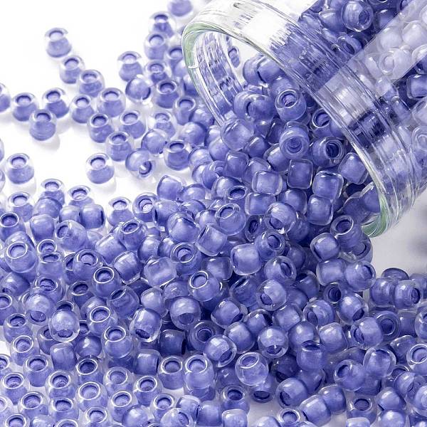 PandaHall TOHO Round Seed Beads, Japanese Seed Beads, (977) Inside Color Crystal/Neon Purple Lined, 8/0, 3mm, Hole: 1mm, about 1110pcs/50g...
PandaHall TOHO Round Seed Beads, Japanese Seed Beads, (977) Inside Color Crystal/Neon Purple Lined, 8/0, 3mm, Hole: 1mm, about 1110pcs/50g...