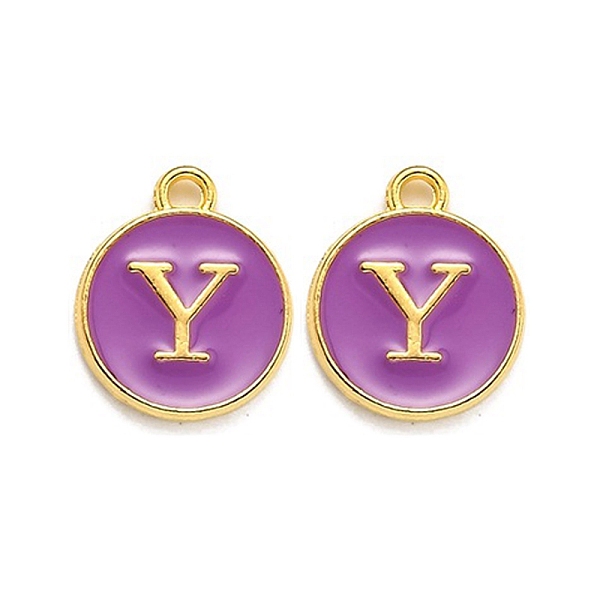 PandaHall Golden Plated Alloy Enamel Charms, Enamelled Sequins, Flat Round with Alphabet, Letter.Y, Purple, 14x12x2mm, Hole: 1.5mm...
PandaHall Golden Plated Alloy Enamel Charms, Enamelled Sequins, Flat Round with Alphabet, Letter.Y, Purple, 14x12x2mm, Hole: 1.5mm...