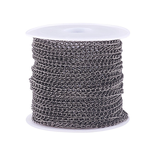 PandaHall Brass Twisted Chains, Curb Chains, Soldered, with Spool, Gunmetal, 3x2x0.45mm, 10m/roll, 1roll Brass
PandaHall Brass Twisted Chains, Curb Chains, Soldered, with Spool, Gunmetal, 3x2x0.45mm, 10m/roll, 1roll Brass