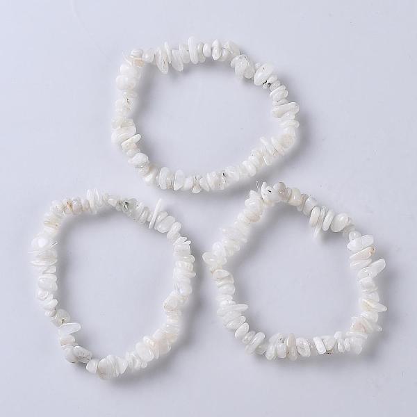 PandaHall Natural White Moonstone Stretch Bracelets, Nuggets, 2-1/8 inch(5.5cm) White Moonstone
PandaHall Natural White Moonstone Stretch Bracelets, Nuggets, 2-1/8 inch(5.5cm) White Moonstone