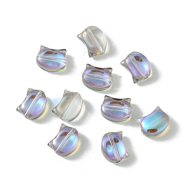 PandaHall Electroplate Glass Beads, Full Rainbow Plated, Cat Shape, Lilac, 8x10x5mm, Hole: 1.2mm Glass Cat Shape Purple
PandaHall Electroplate Glass Beads, Full Rainbow Plated, Cat Shape, Lilac, 8x10x5mm, Hole: 1.2mm Glass Cat Shape Purple