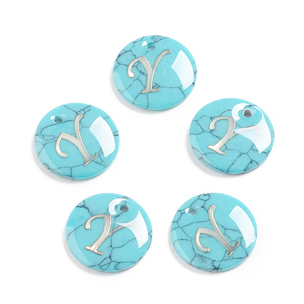 PandaHall Synthetic Turquoise Charms, with Plastic Letter, Flat Round, Letter.Y, 15x2mm, Hole: 1.5mm Synthetic Turquoise Letter Y
PandaHall Synthetic Turquoise Charms, with Plastic Letter, Flat Round, Letter.Y, 15x2mm, Hole: 1.5mm Synthetic Turquoise Letter Y