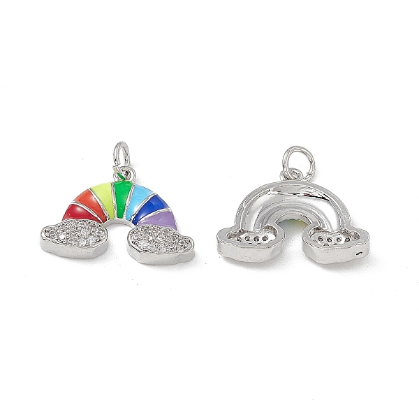 PandaHall Brass Micro Pave Cubic Zirconia Charms, with Enamel, with Jump Ring, Rainbow with Cloud Charm, Platinum, 14x20x3.5mm, Hole: 3.4mm...
PandaHall Brass Micro Pave Cubic Zirconia Charms, with Enamel, with Jump Ring, Rainbow with Cloud Charm, Platinum, 14x20x3.5mm, Hole: 3.4mm...