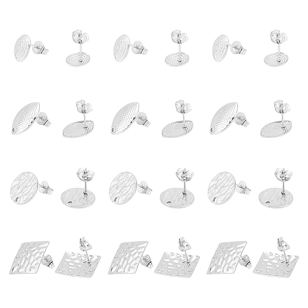 PandaHall Unicraftale 24Pcs 4 Style Round Oval Rhombus 304 Stainless Steel Stud Earring Findings, with Hole, Mixed Shapes, Stainless Steel...
PandaHall Unicraftale 24Pcs 4 Style Round Oval Rhombus 304 Stainless Steel Stud Earring Findings, with Hole, Mixed Shapes, Stainless Steel...