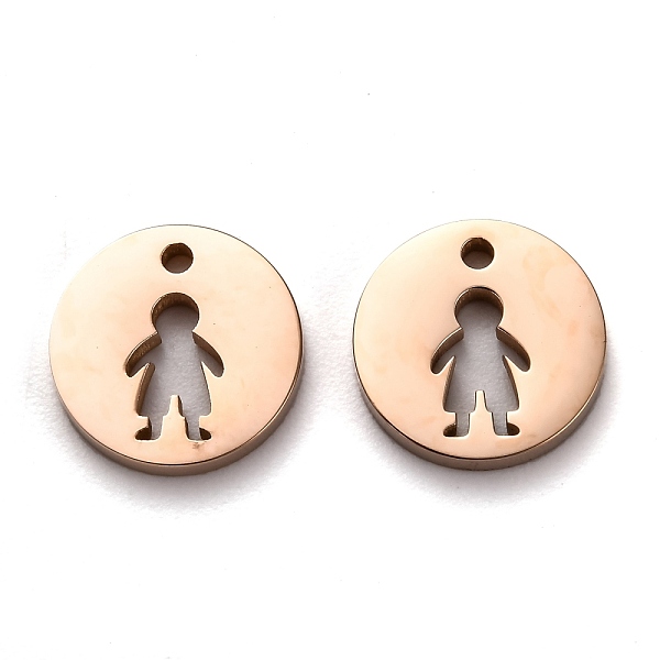 PandaHall Ion Plating(IP) 304 Stainless Steel Charms, Flat Round with Hollow Boy, Rose Gold, 12x1.4mm, Hole: 2mm 304 Stainless Steel Flat...
PandaHall Ion Plating(IP) 304 Stainless Steel Charms, Flat Round with Hollow Boy, Rose Gold, 12x1.4mm, Hole: 2mm 304 Stainless Steel Flat...
