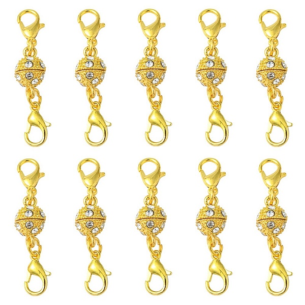 PandaHall Alloy Crystal Rhinestone Magnetic Clasps, with Double Lobster Claw Clasps, Golden, 41mm, Lobster Clasp: 12x7x3mm, Magnetic Clasp..., Clear
PandaHall Alloy Crystal Rhinestone Magnetic Clasps, with Double Lobster Claw Clasps, Golden, 41mm, Lobster Clasp: 12x7x3mm, Magnetic Clasp..., Clear