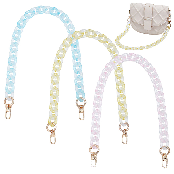 PandaHall WADORN 1 Set Macaron Color Transparent Acrylic Chain Bag Handles, with Golden Alloy Swivel Clasps & Spring Gate Rings, for Bag..., Multicolor
PandaHall WADORN 1 Set Macaron Color Transparent Acrylic Chain Bag Handles, with Golden Alloy Swivel Clasps & Spring Gate Rings, for Bag..., Multicolor