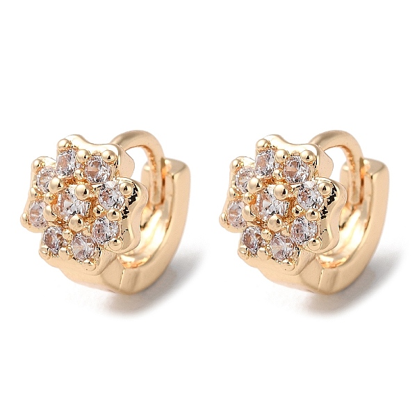 PandaHall Rack Plating Brass Micro Pave Cubic Zirconia Hoop Earrings, Flower, Light Gold, 8.5x7mm Cubic Zirconia Flower Clear
PandaHall Rack Plating Brass Micro Pave Cubic Zirconia Hoop Earrings, Flower, Light Gold, 8.5x7mm Cubic Zirconia Flower Clear